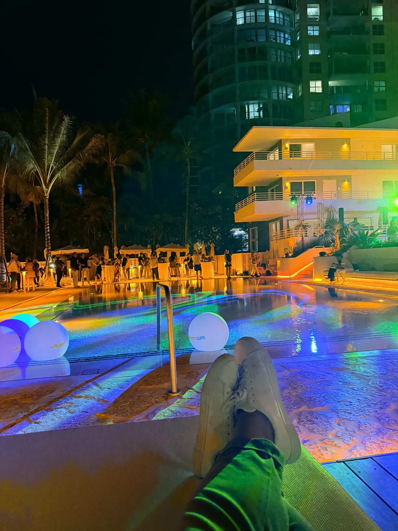 One more night in Miami, poolside after Jupiter Festival.